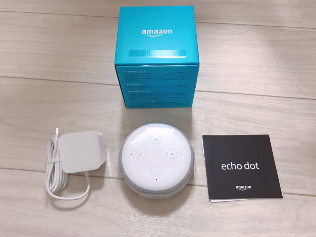 Amazon EchoDotの付属品の写真