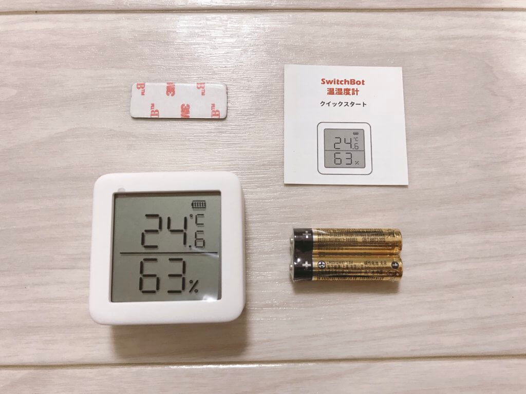 SwitchBot温湿度計の開封写真